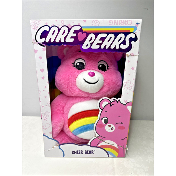 Care Bears Cheer Bear Plush in Box Basic Fun 2020s New Packaging - Picture 1 of 10